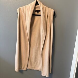 Elizabeth and James Long Open Front Sweater Vest Cardigan, Sz Medium